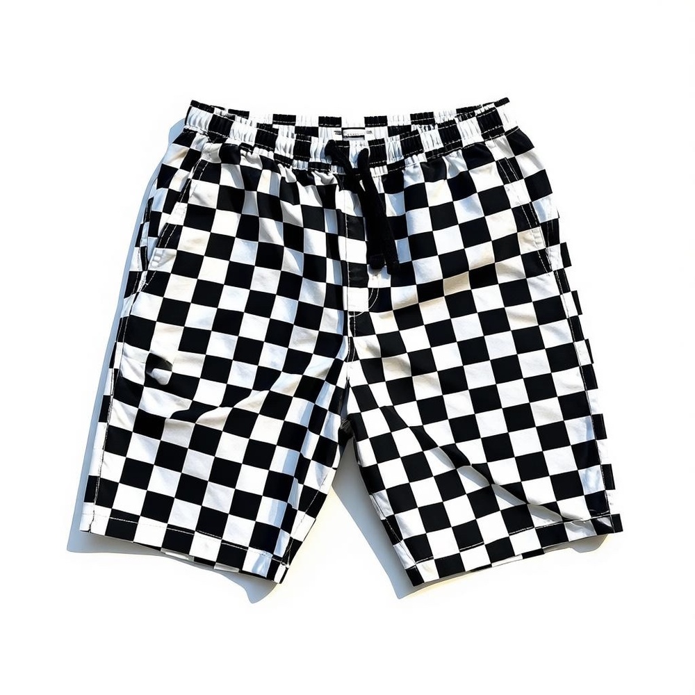 Vans Kids Checkerboard Shorts | Black White Skate Shorts | Boys L